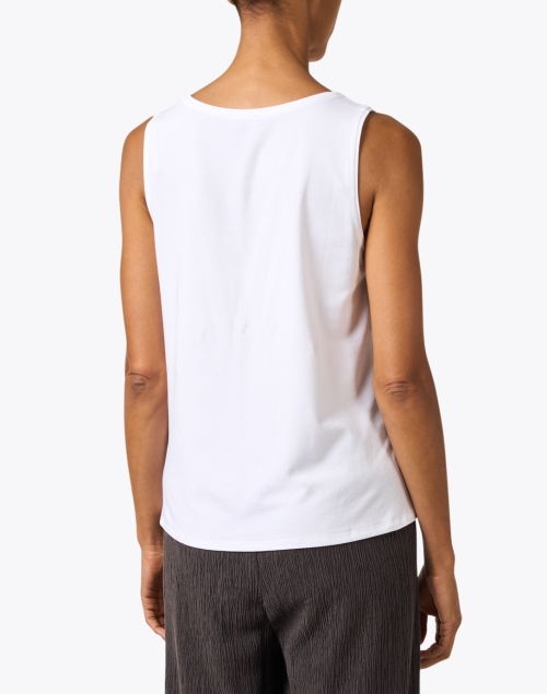 Back image - Eileen Fisher - White Stretch Jersey Knit Tank