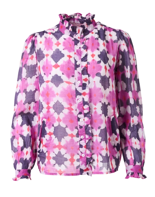 Product image - Banjanan - Chrissie Pink and Purple Print Ruffle Shirt