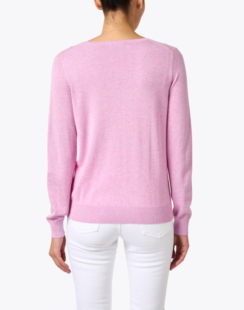 Back image - Repeat Cashmere - Purple Cotton Blend Sweater