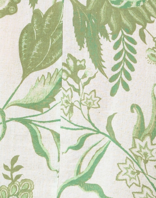 Ro's Garden - Chanderi Green Floral Cotton Top