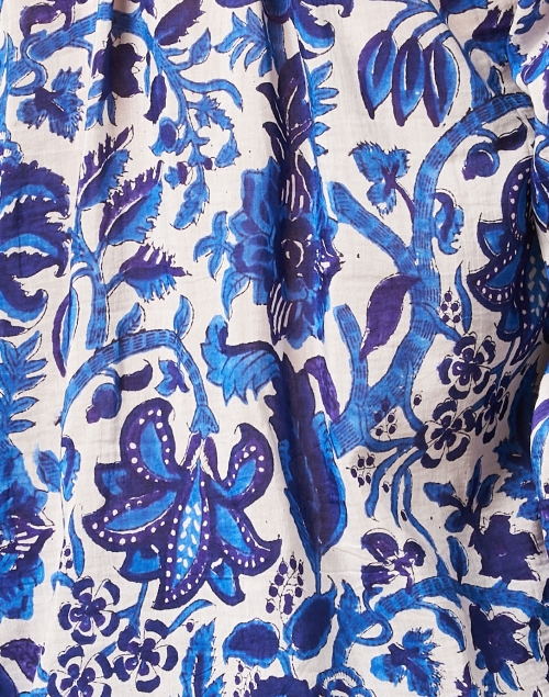 Fabric image - Bell - Courtney Blue Print Cotton Silk Top