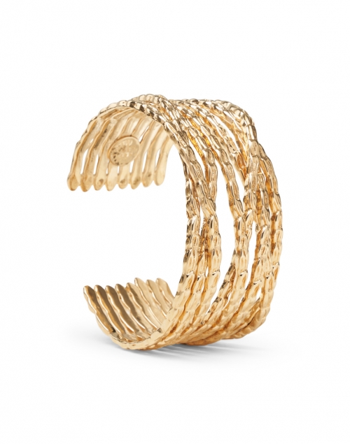 Front image - Gas Bijoux - Gold Braided Cuff Bracelet