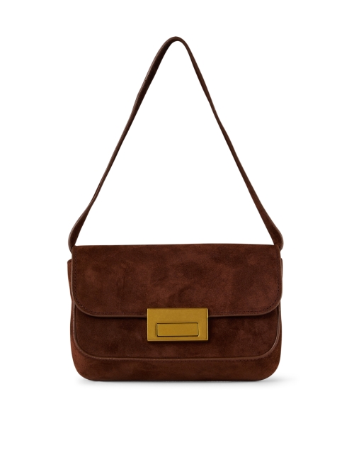Product image - Loeffler Randall - Stefania Brown Suede Baguette Shoulder Bag
