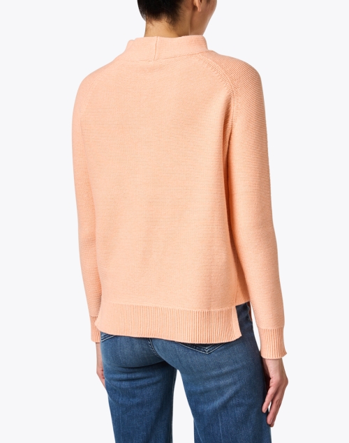 Back image - Kinross - Orange Garter Stitch Cotton Sweater