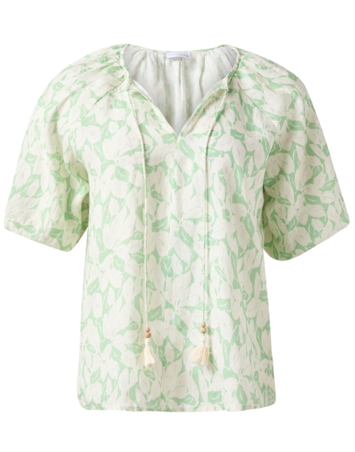 Product image - Ecru - Winslet Green Leaf Print Blouse