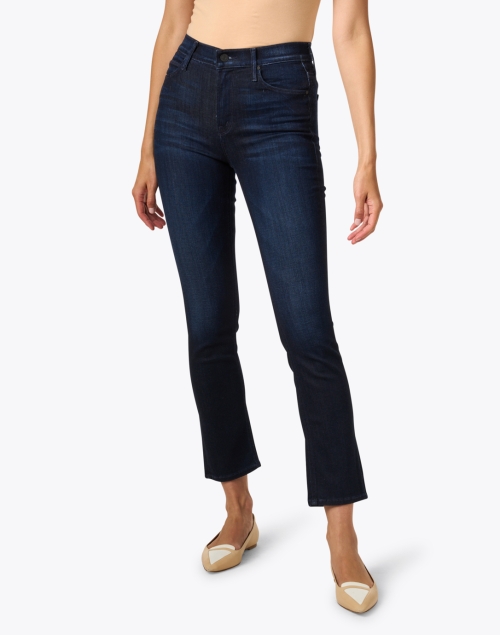 Front image - Mother - The Dazzler Dark Blue Straight Leg Ankle Jean