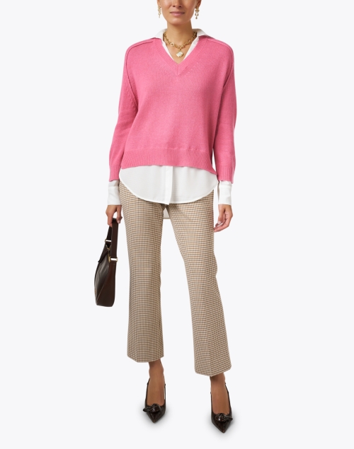 Aster Pink V-Neck Looker Sweater