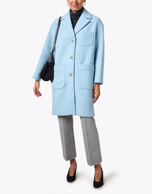 Look image - A.P.C. - Nina Light Blue Wool Coat