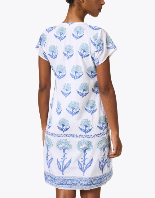 Back image - Bella Tu - Aster Blue Print Cotton Dress