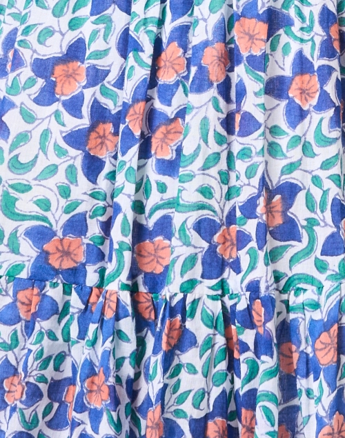 Fabric image - Oliphant - Blue Floral Print Cotton Dress