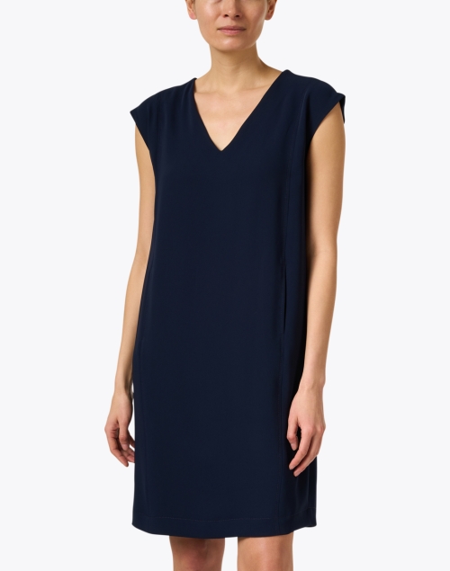 Front image - Weill - Galop Navy Crepe Dress