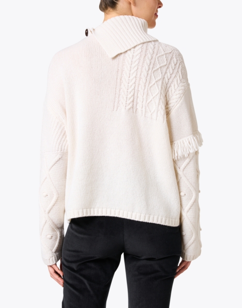 Back image - Weekend Max Mara - Faiti Ivory Wool Turtleneck Sweater