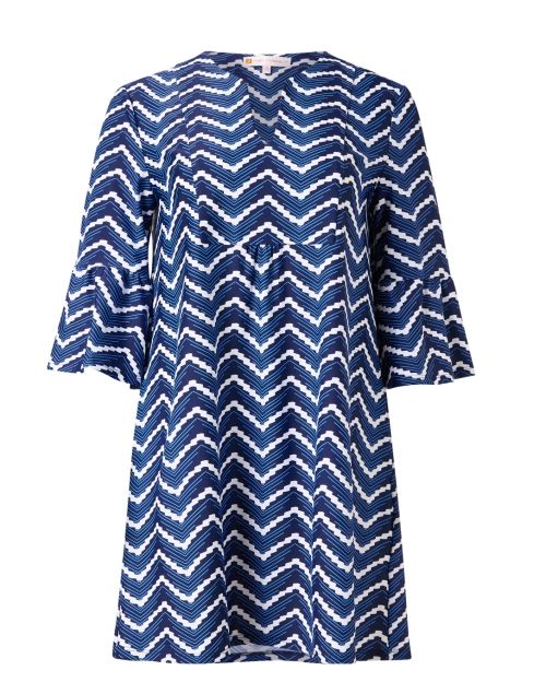 Product image - Jude Connally - Kerry Navy Chevron Print Dress
