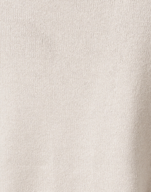 Fabric image - D.Exterior - Beige Lace Applique Turtleneck Sweater