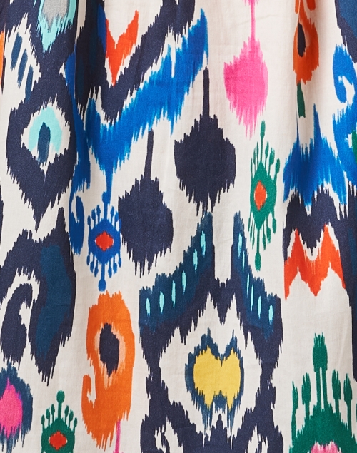Fabric image - Vilagallo - Hester Multi Ikat Print Shirt Dress