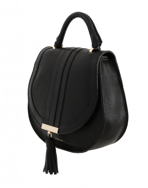 Front image - DeMellier - Mini Venice Black Pebbled Leather Cross-Body Bag