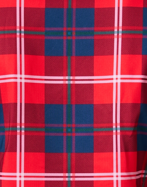 Fabric image - Gretchen Scott - Red Plaid Ruffle Neck Top
