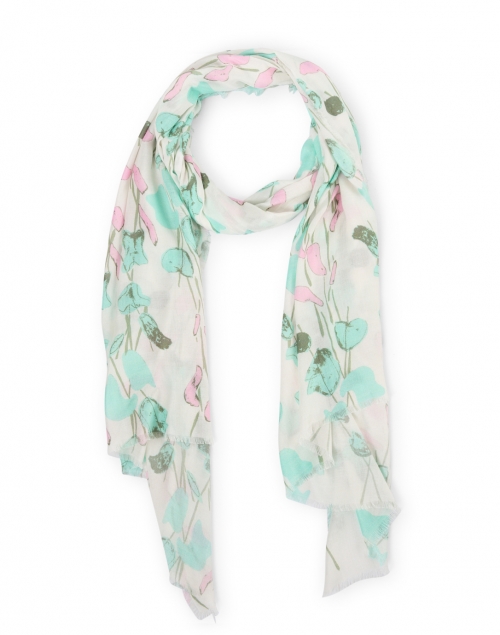 Product image - Amato - Blue Floral Modal and Cashmere Scarf
