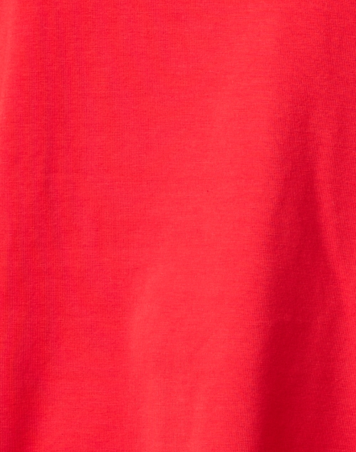 Fabric image - E.L.I. - Red Pima Cotton Ruched Sleeve Top