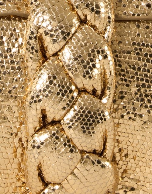 Fabric image - DeMellier - Mini Verona Gold Metallic Leather Braid Clutch