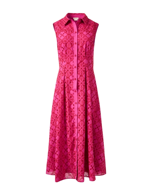 Product image - Shoshanna - Deco Raspberry Red Eyelet Dress