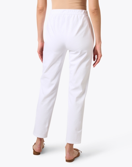 Back image - Eileen Fisher - White High Waisted Ankle Pant
