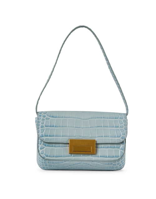 Product image - Loeffler Randall - Stefania Blue Croc Leather Baguette Shoulder Bag