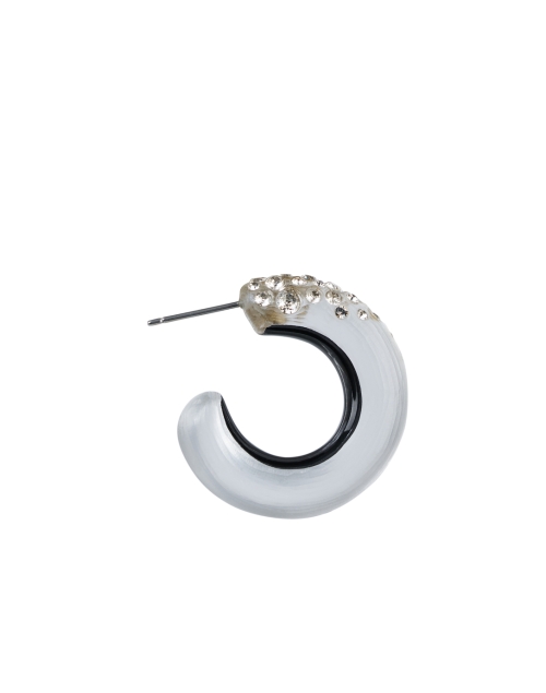 Back image - Alexis Bittar - Silver Lucite Hoop Earrings
