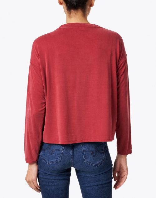 Eileen Fisher - Cranberry Sandwashed Cupro Top