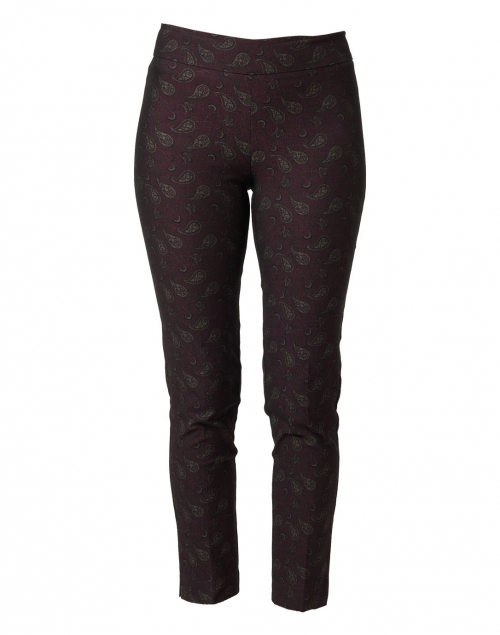 Product image - Avenue Montaigne - Pars Burgundy Paisley Stretch Pull On Pant