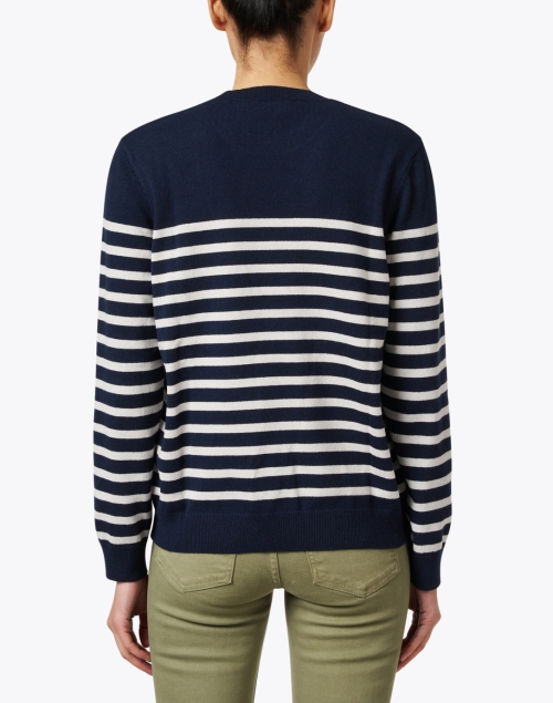 Back image - A.P.C. - Phoebe Navy Striped Cashmere Sweater