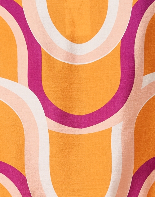 Fabric image - Seventy - Orange Print Silk Poncho Top