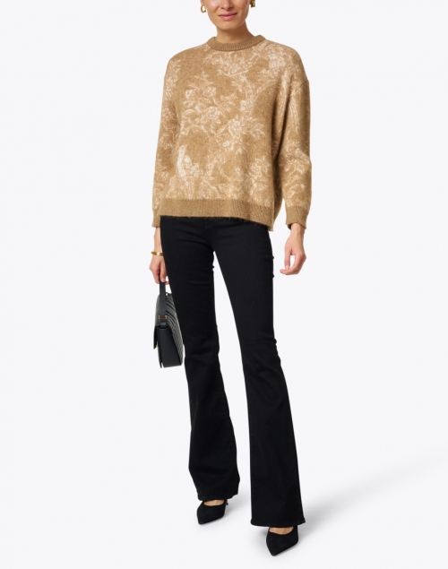 Aller Camel Intarsia Wool and Mohair Sweater