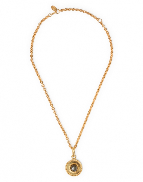 Product image - Sylvia Toledano - Labradorite Medallion Gold Pendant Necklace