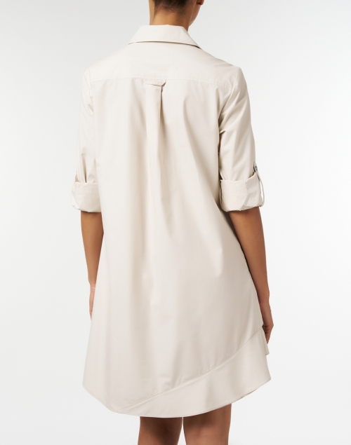 Back image - Finley - Jenna Beige Cotton Tiered Shirt Dress