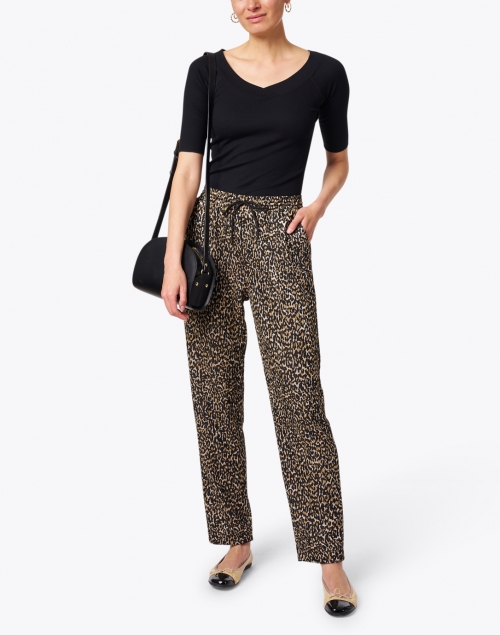Amara Leopard Print Knit Pull-On Pant 