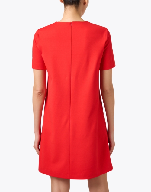 Back image - Harris Wharf London - Red Shift Dress