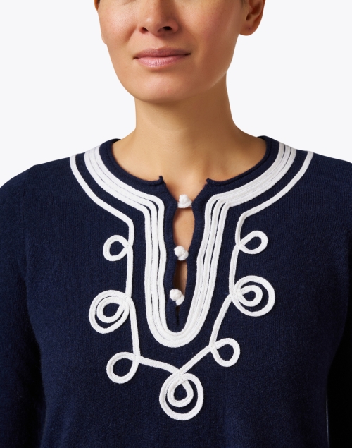 Extra_1 image - Cortland Park - Calipso Navy Cashmere Top