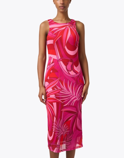 Front image - Farm Rio - Pink Multi Print Dress