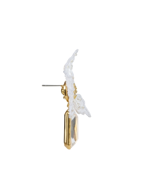 Back image - Mignonne Gavigan - Lucia White Flower Stone Drop Earrings