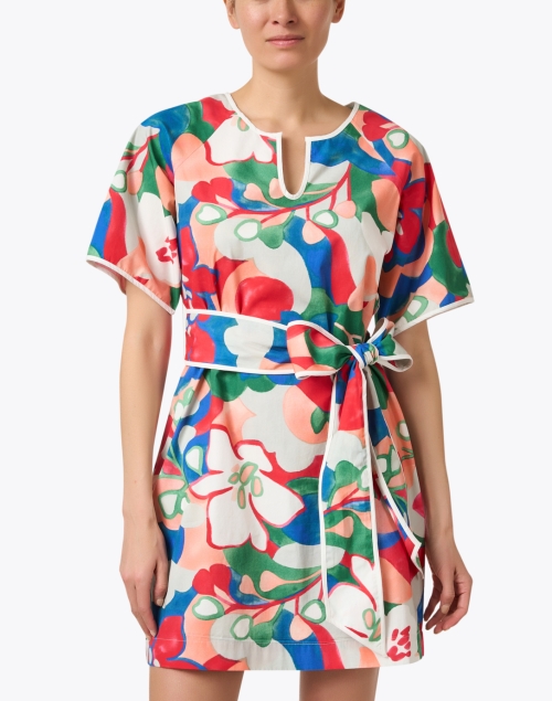 Front image - Frances Valentine - Doris Multi Floral Print Cotton Dress