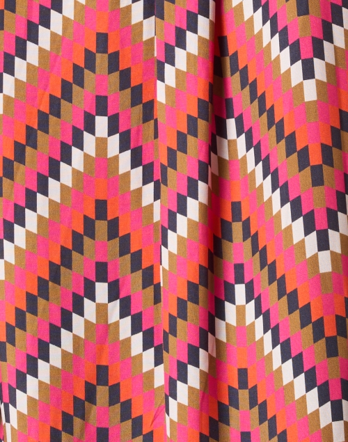 Fabric image - Vilagallo - Donia Pink Chevron Cotton Shirt