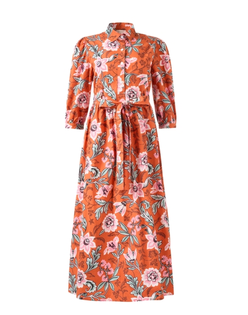 Marlene Orange Floral Print Dress