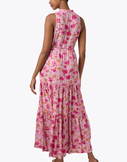 Back image - Poupette St Barth - Nana Pink Floral Dress