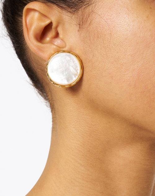 Mother of Pearl Clip-On Earrings
