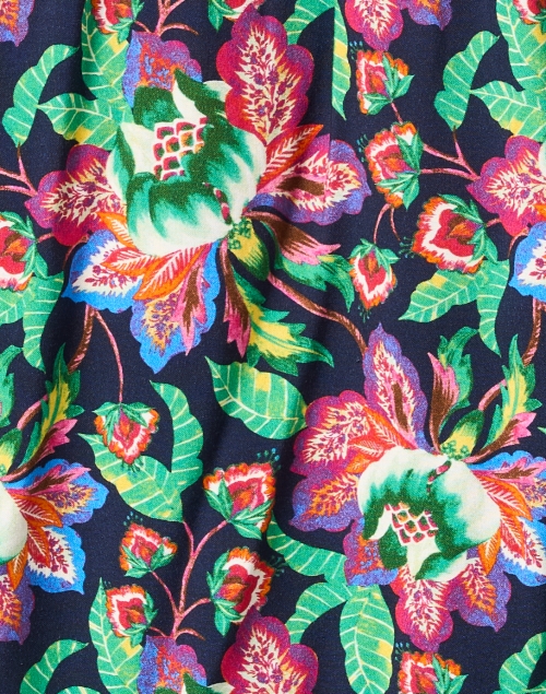 Fabric image - Xirena - Kirana Navy Multi Print Cotton Top