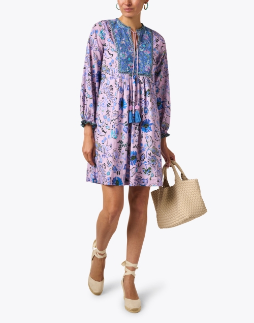 Stella Purple and Blue Print Cotton Dress