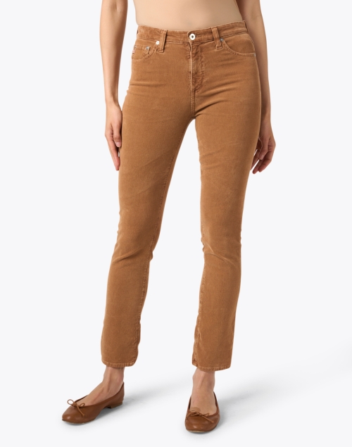 Front image - AG Jeans - Mari Tan Corduroy Straight Pant