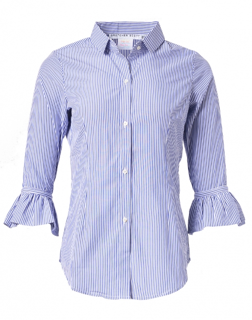 Product image - Gretchen Scott - Navy and White Striped Cotton Top