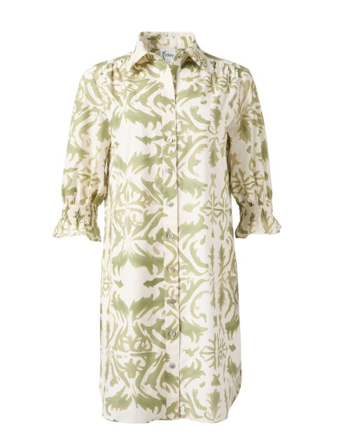 Product image - Finley - Miller White and Green Print Shirt Dress